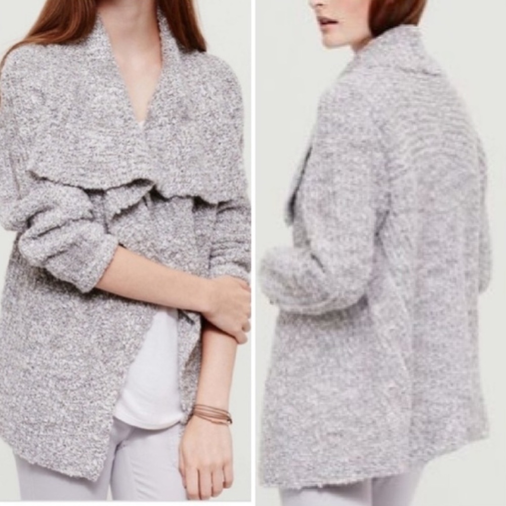 NWT Lou & Grey Alpaca Blend Open Front Cardigan